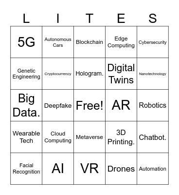 LITEF Bingo Card