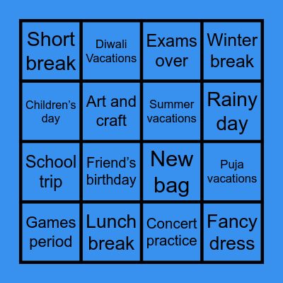 CIS Children's Day Bingo Card