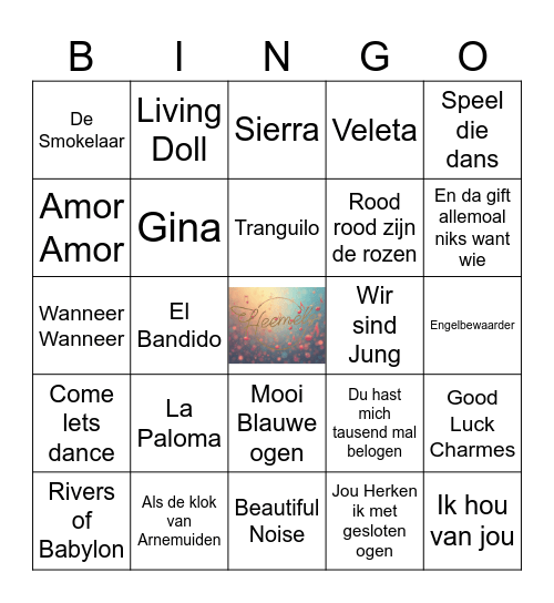 Heemelse muziek bingo Card