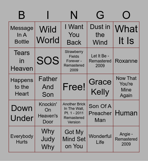 Geburtstagsbingo Card