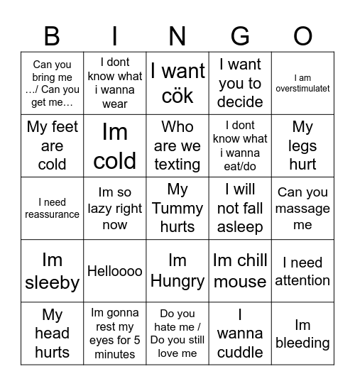 Maus Bingo Card