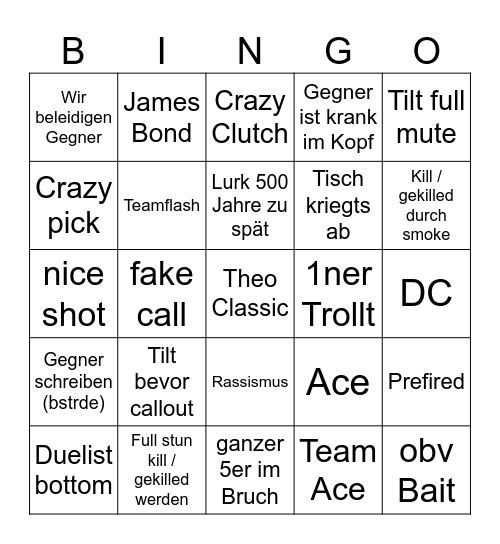 Theo Fankurve v2 Bingo Card