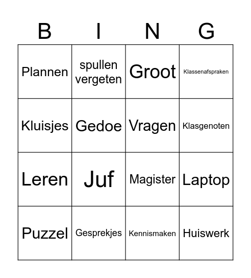 mentorbingo Card
