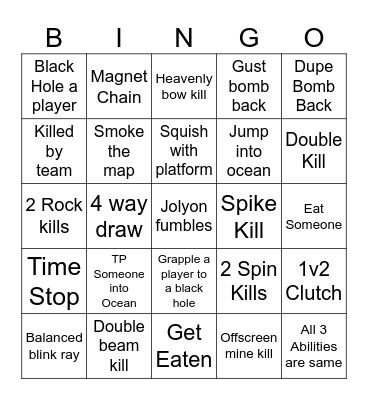 Bopl Bingo Card