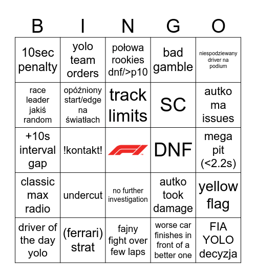Sao Paulo tego typu Bingo Card