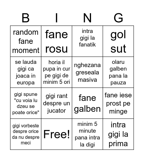 fcsb Bingo Card