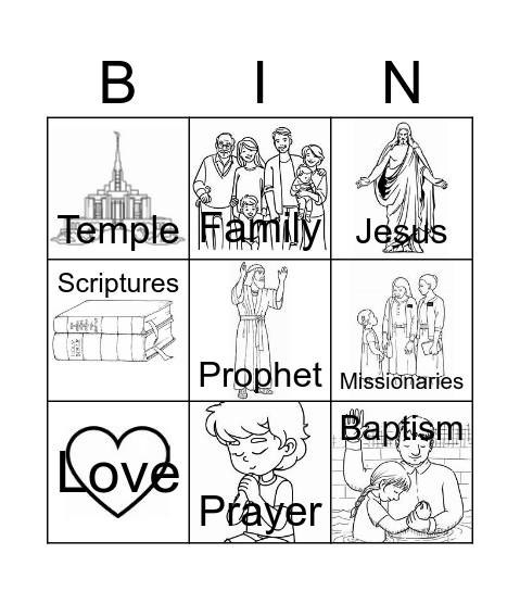 Singing Time Bingo Card