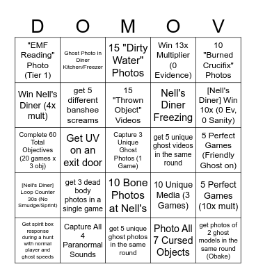 Bingo Bango Bongo Bingo Card
