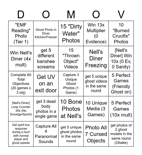 Bingo Bango Bongo Bingo Card