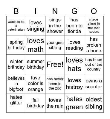 bingo Card