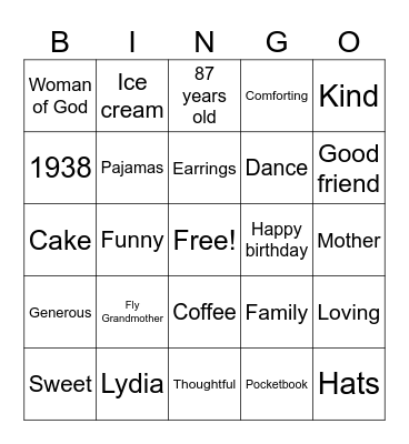 HAPPY BIRTHDAY LYT! Bingo Card