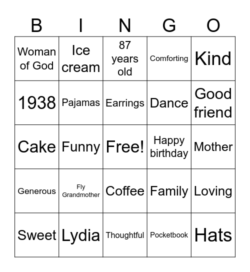 HAPPY BIRTHDAY LYT! Bingo Card