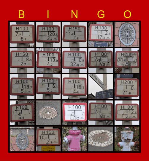 Blaulicht Bande Hydranten Bingo Card