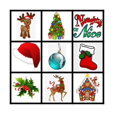 Christmas Picture Bingo Card
