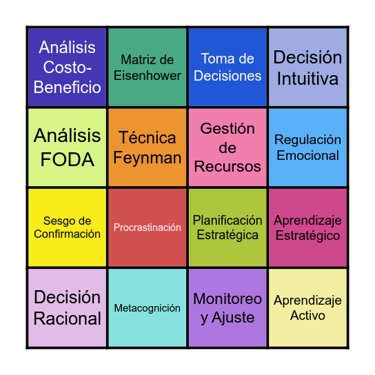 Bingo estratégico Bingo Card