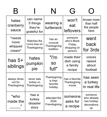 1 Bingo Card