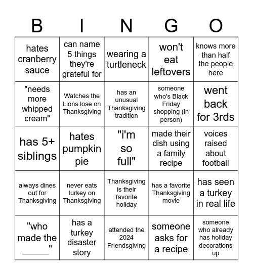 1 Bingo Card