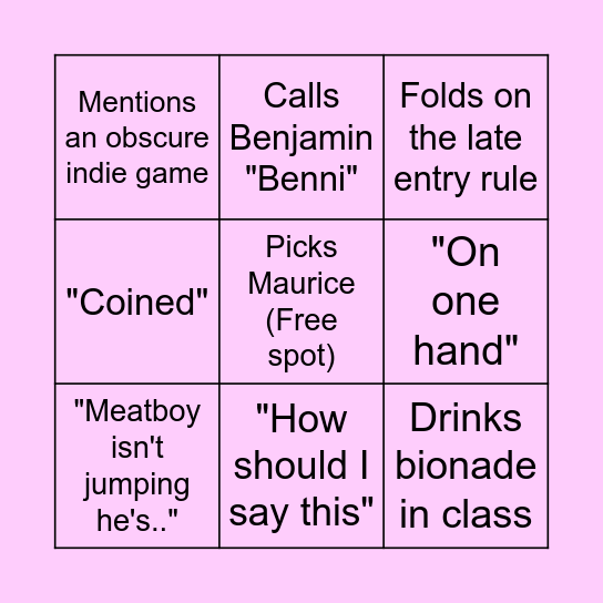 Csongor bingo Card