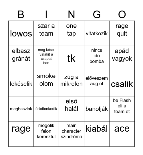 Kiss buzi bingo = kisgo Bingo Card