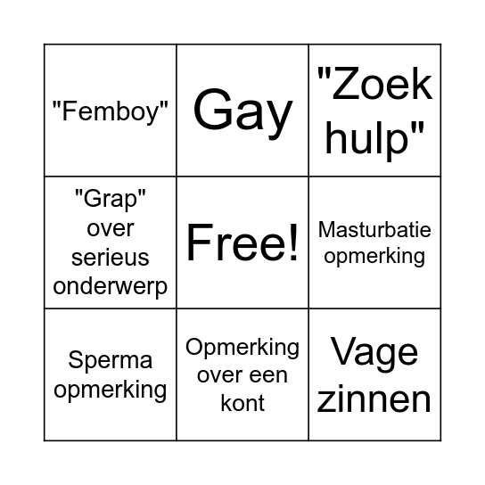 Spook Bingokaart Bingo Card