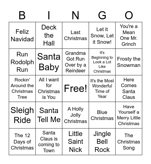 Stevie's 15th Birthday CHRISTMAS Bingo! Bingo Card