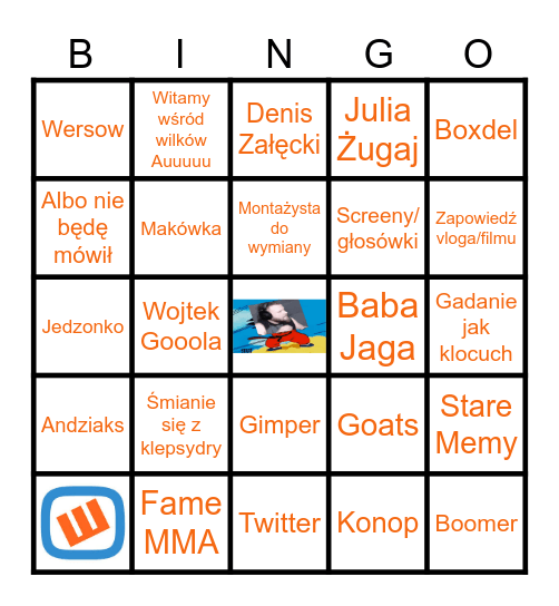 Wardęga bingo Card