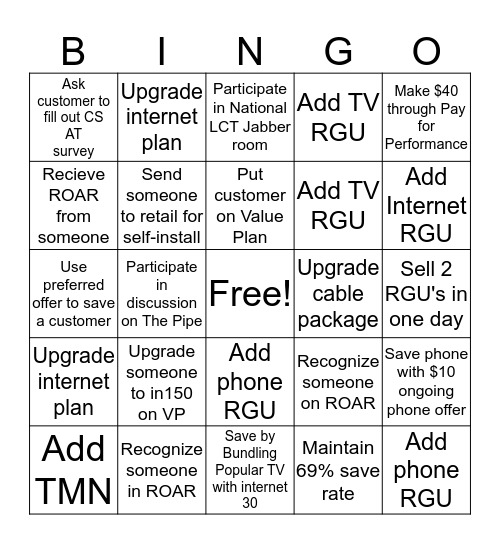 Loyalty Bingo Extravaganza  Bingo Card