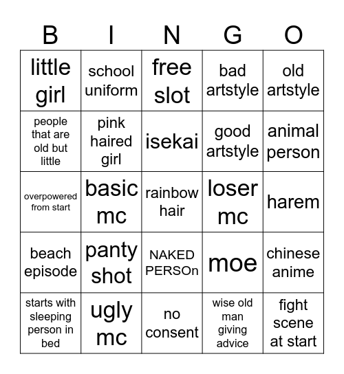 bingo Card