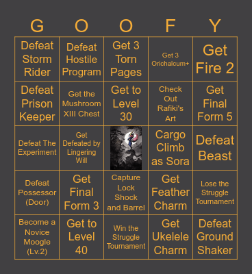 KH2 Randomizer Bingo Card