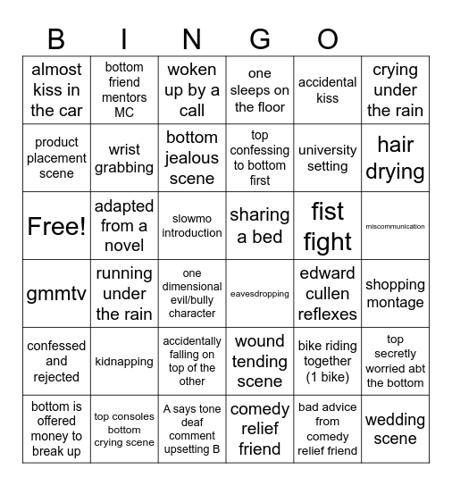 BL BINGO Card