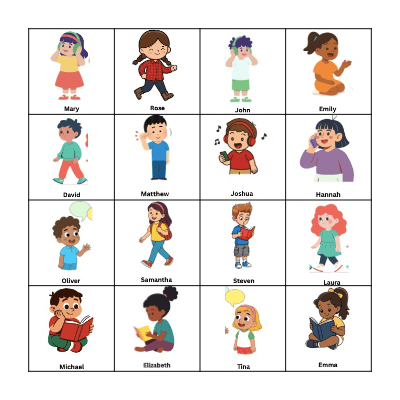 People Bingo! Bingo Card