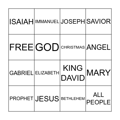 MERRY CHRISTMAS Bingo Card