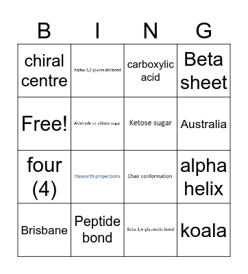 CHINA Bingo Card