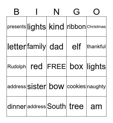 BINGO Card