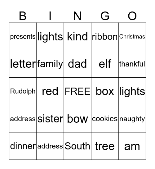 BINGO Card