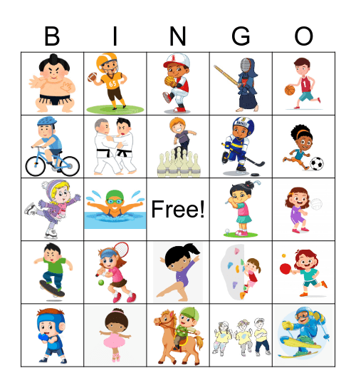Sports Bingo Card