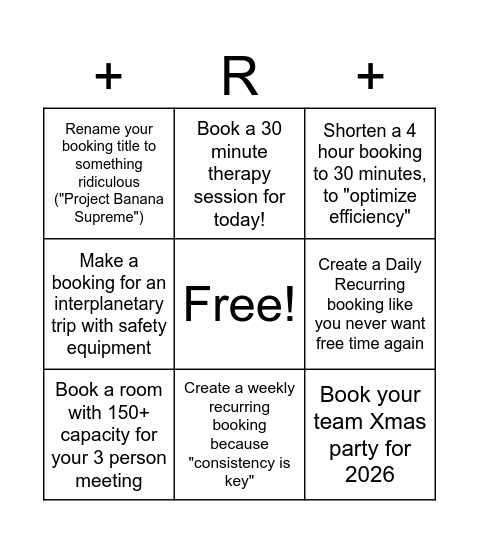 Book n' Block Bingo Card