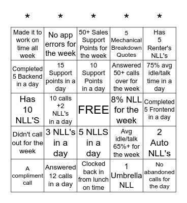 Bingo Card