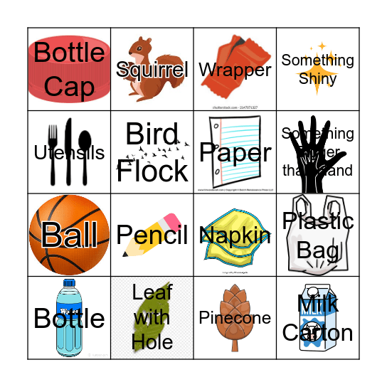 Campus Cleanup Bingo Card