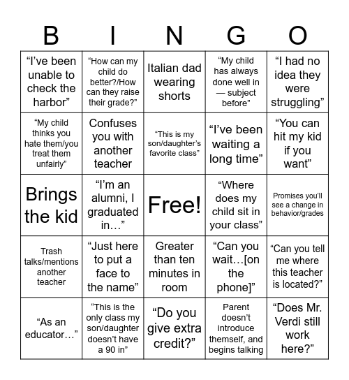 PTC BINGO Card