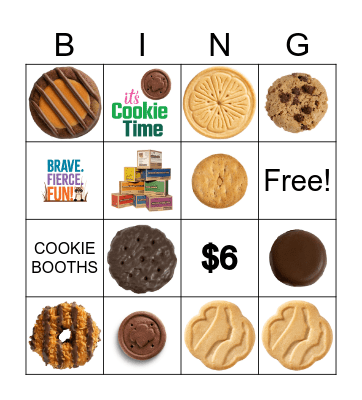 Girl Scout Cookie Bingo Card