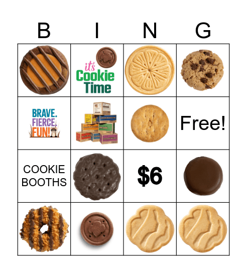 Girl Scout Cookie Bingo Card