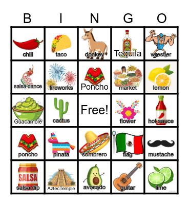 MEXICO Bingo Card