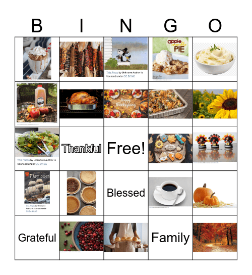 Happy Thanksgiving Bingo Card