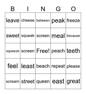 UNIT 9 Bingo Card