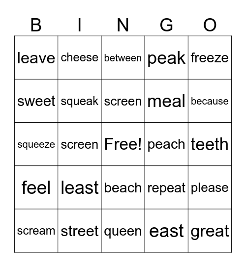 UNIT 9 Bingo Card