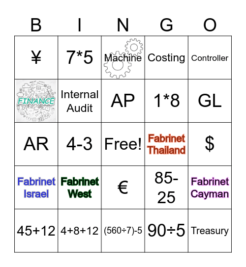 New Year's Game Bingo Card