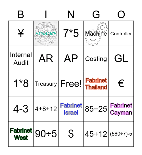 New Year's Game Bingo Card