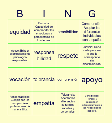 psicobingo Card