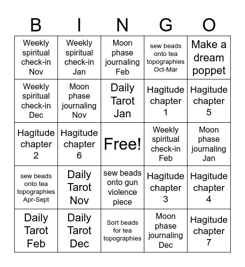 Winter Bingo Card